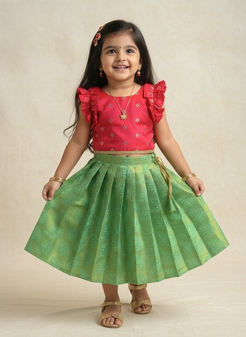 Amara -  Pink Green Minipattu