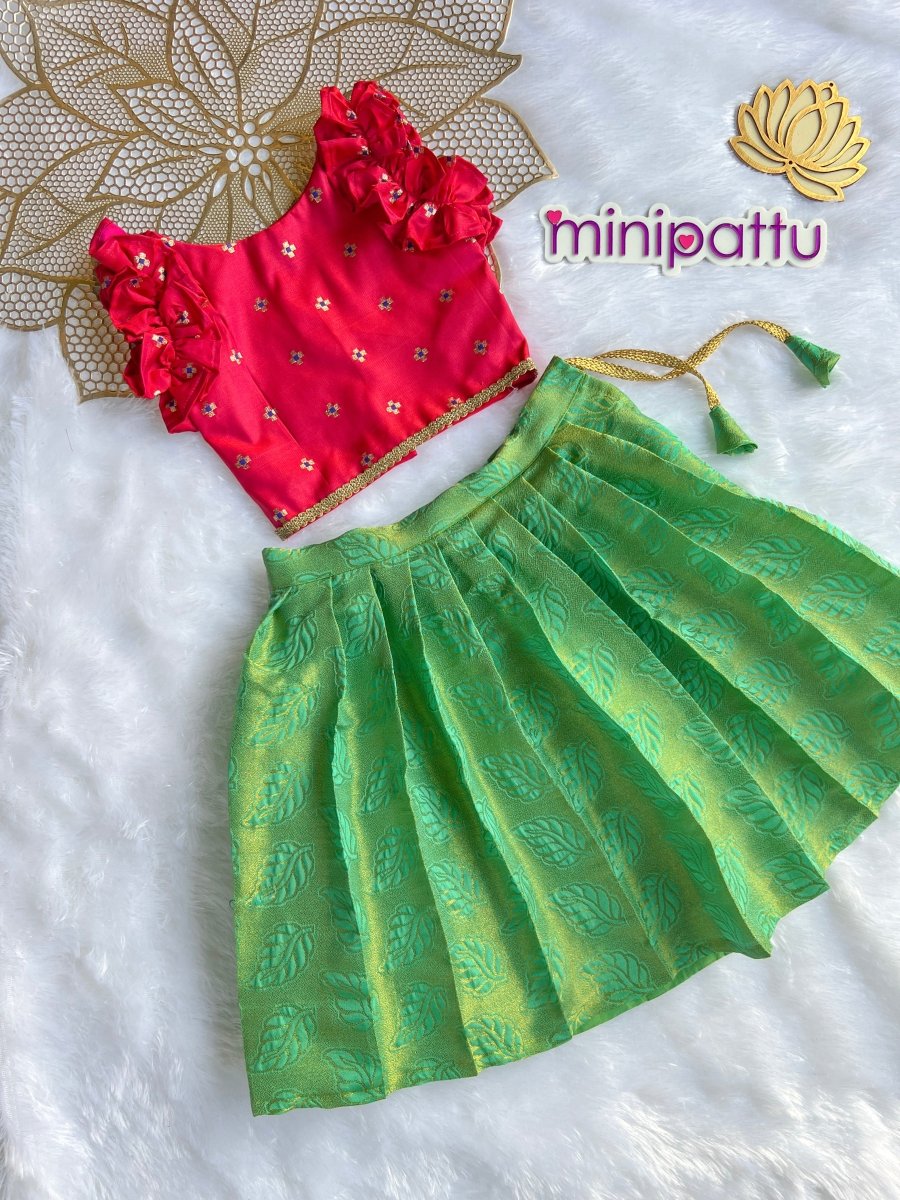 Amara -  Pink Green Minipattu
