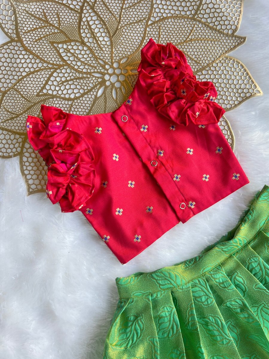 Amara -  Pink Green Minipattu