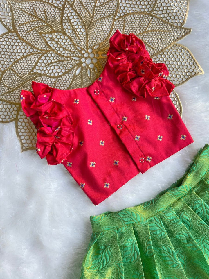 Amara -  Pink Green Minipattu