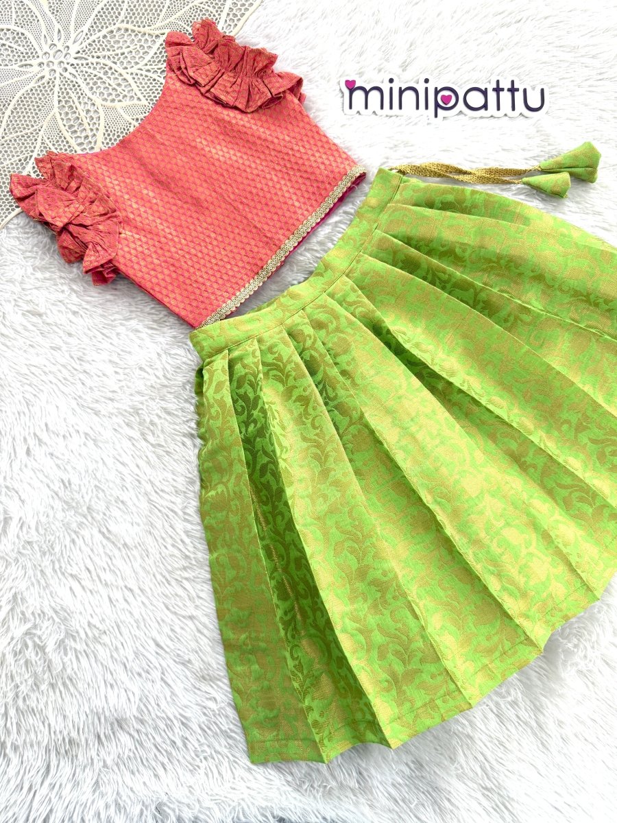 Amara - Pink Green Minipattu