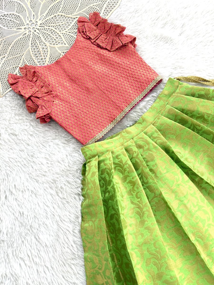 Amara - Pink Green Minipattu