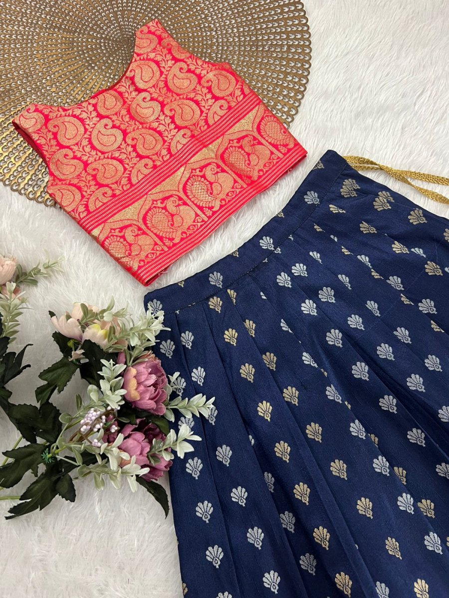 Amara - Pink Navy Minipattu