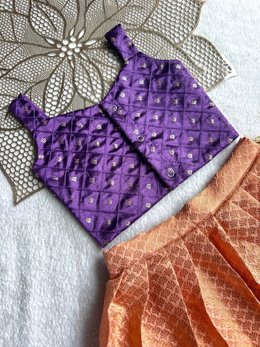 Aparna -Violet Peach Designer Minipattu