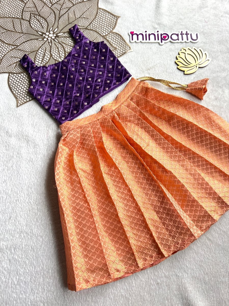 Aparna -Violet Peach Designer Minipattu