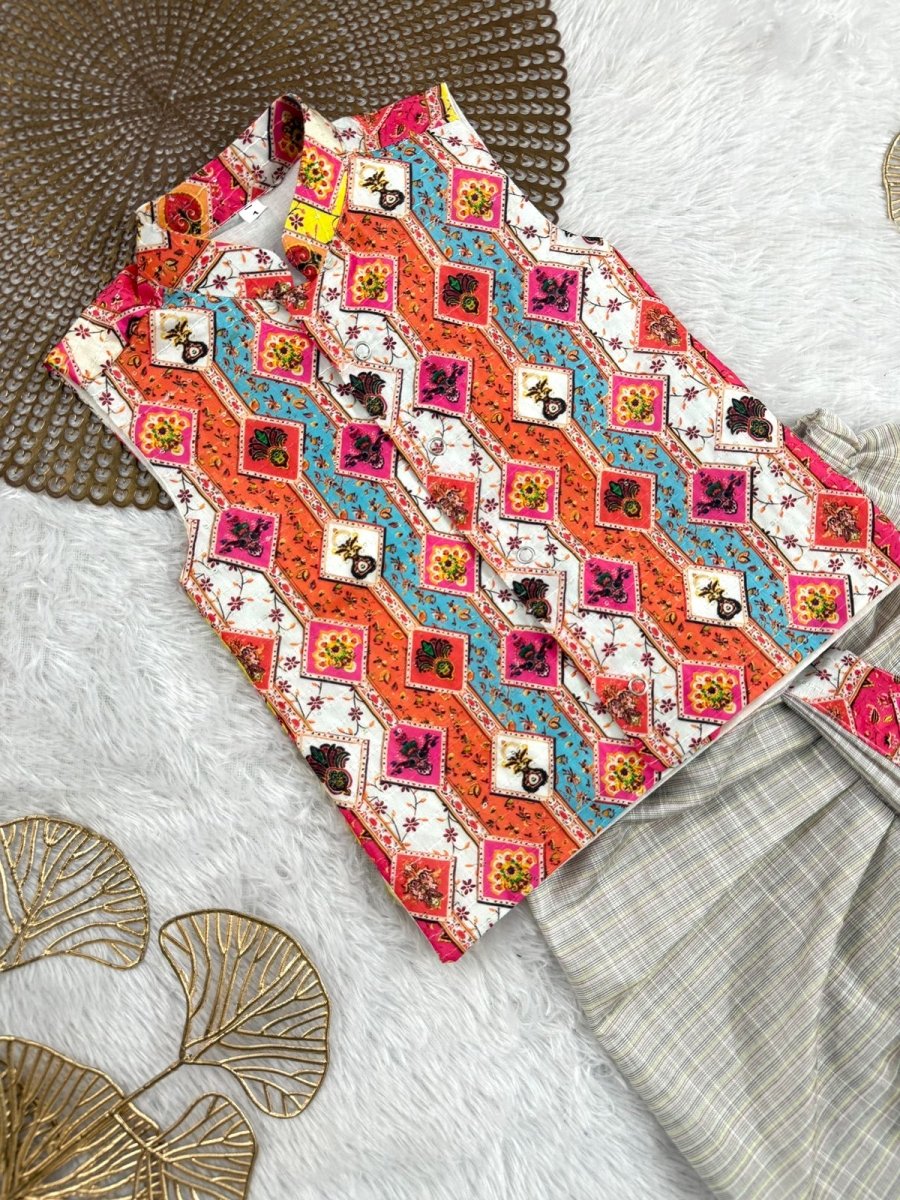 Dev - Multi color Kurtha set