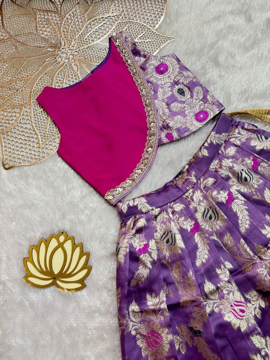 Dharsana - Pink Lilac Designer Minipattu