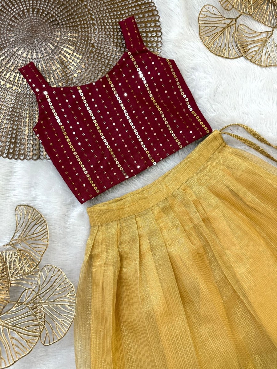 Hira - Maroon Gold Minipattu