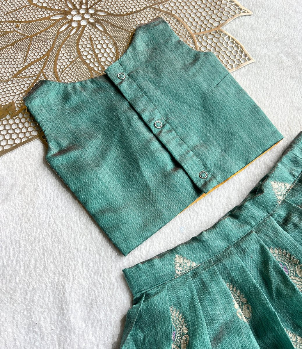 Jaanu - Yellow Green Designer Minipattu