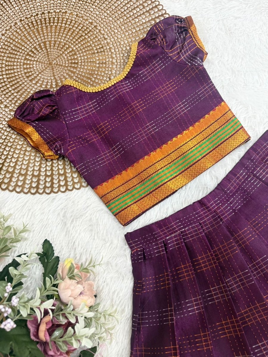 Kasturi - Purple Chettinad silk cotton Minipattu