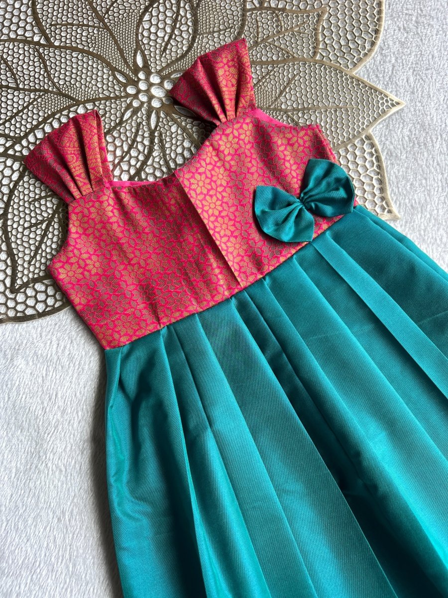 Malar - Pink Blue Frock Minipattu