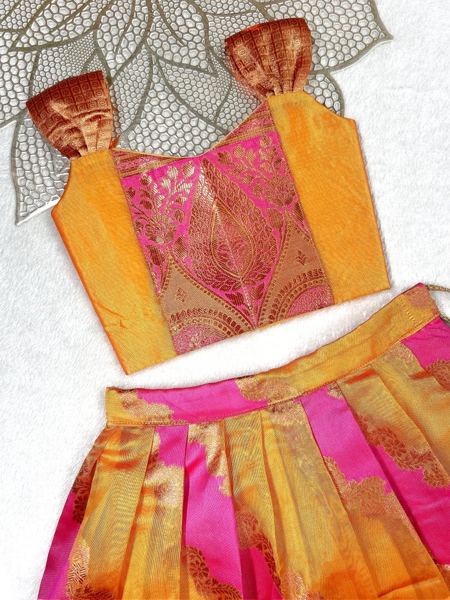 Maya - Mustard pink Designer Minipattu