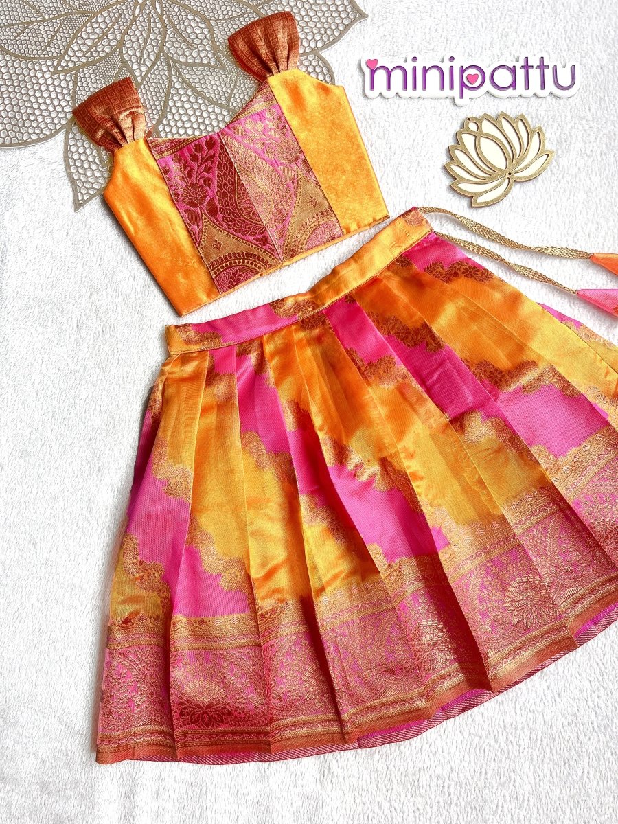 Maya - Mustard pink Designer Minipattu