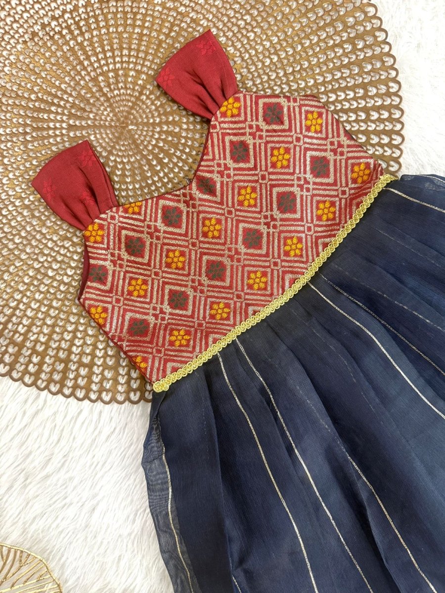 Mazhalai - Red Blue Frock Minipattu