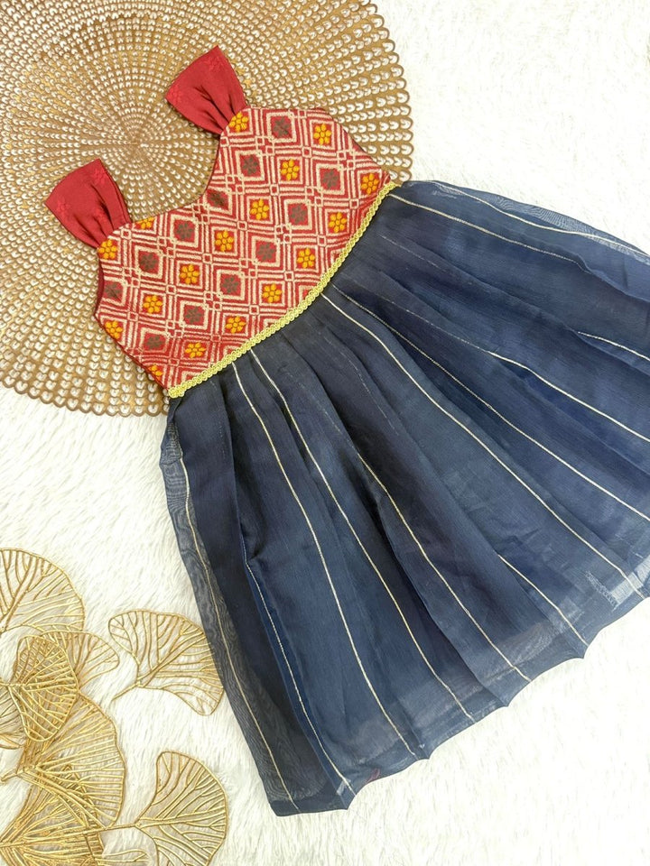 Mazhalai - Red Blue Frock Minipattu