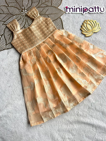 Nisha - Peach Frock Minipattu