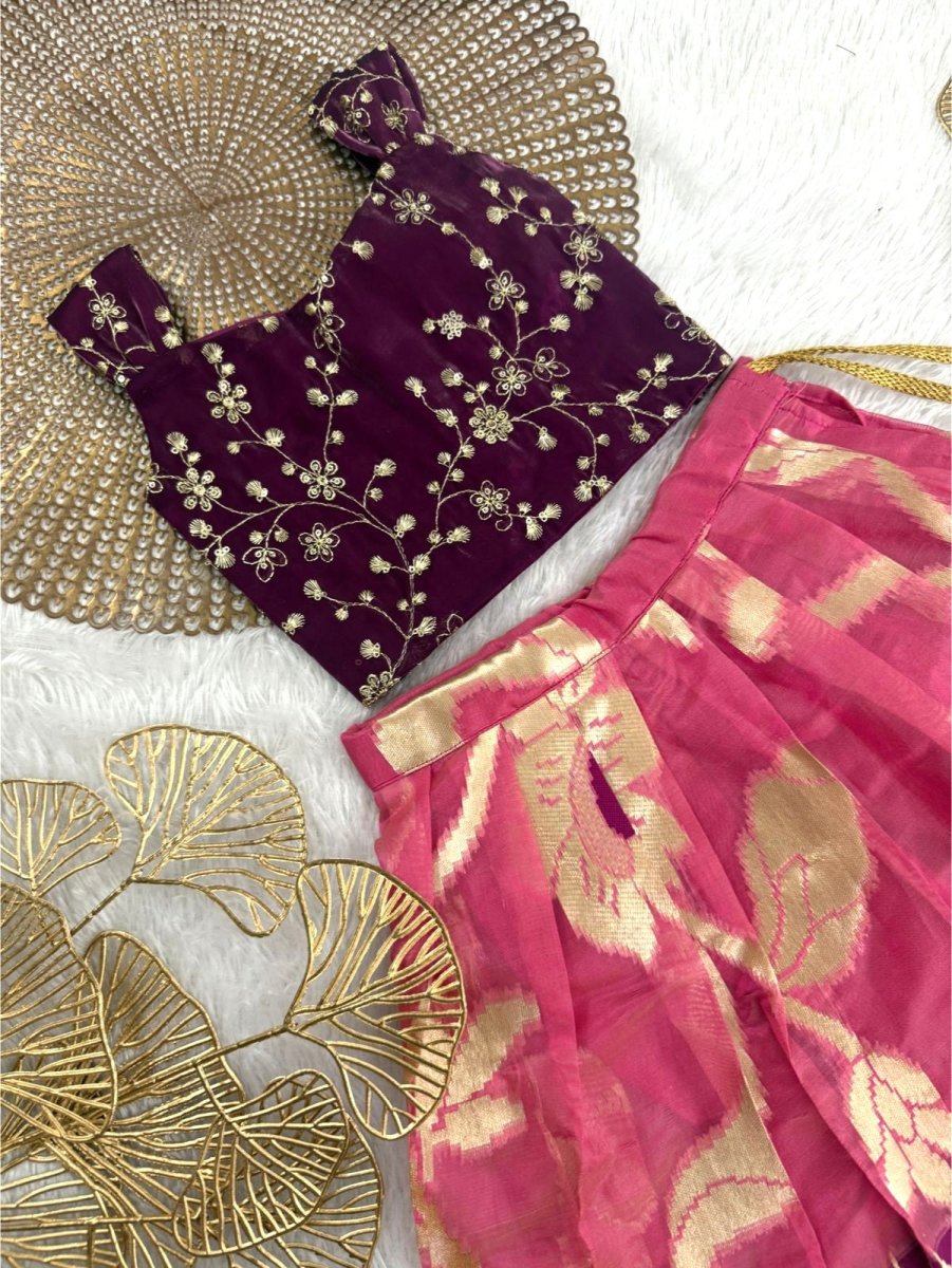 Pallavi - Purple Pink Designer Minipattu