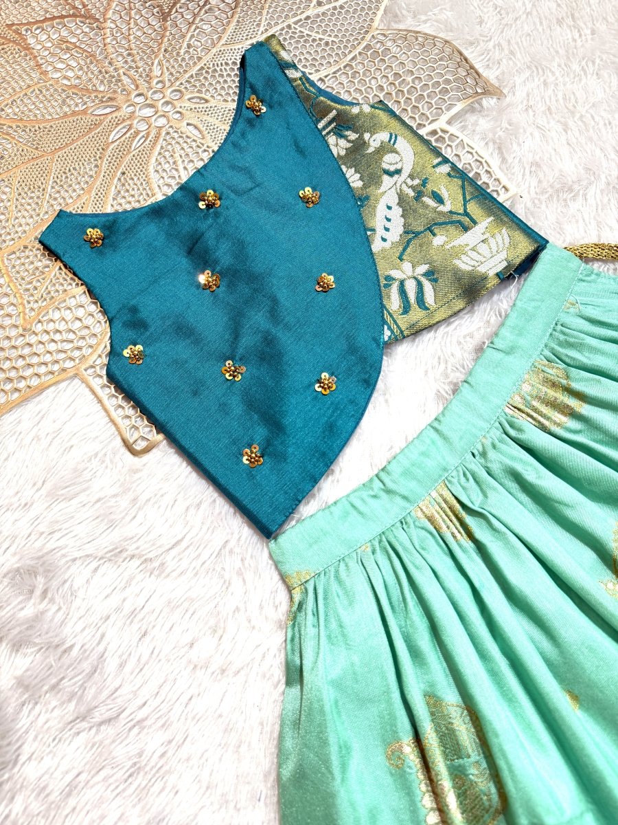 Poorna - Rama Blue Designer Minipattu