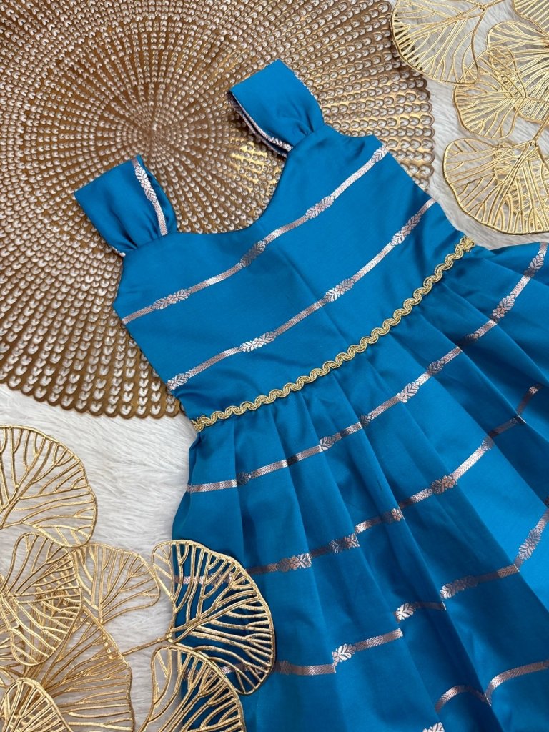 Raaga - Blue Voilet Frock Minipattu