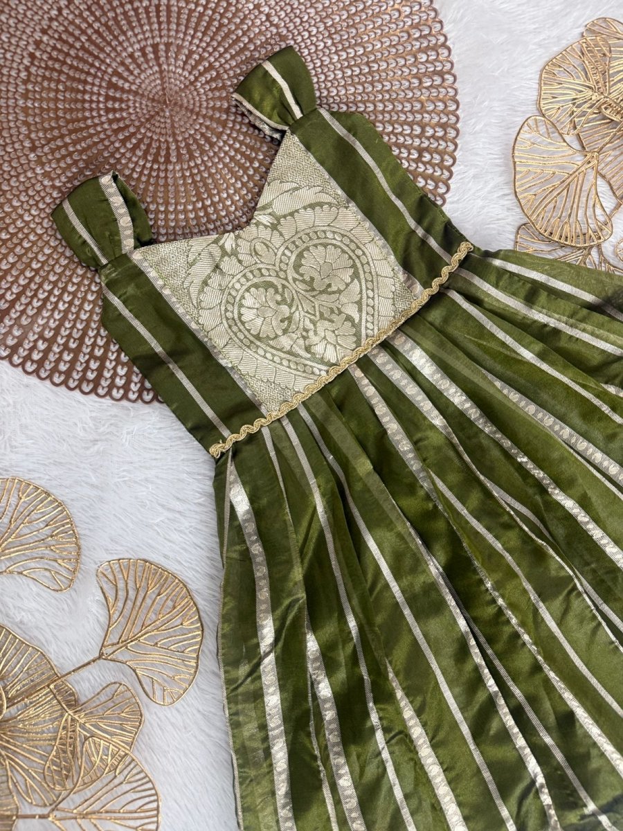 Raaga - Leaf Green Frock Minipattu