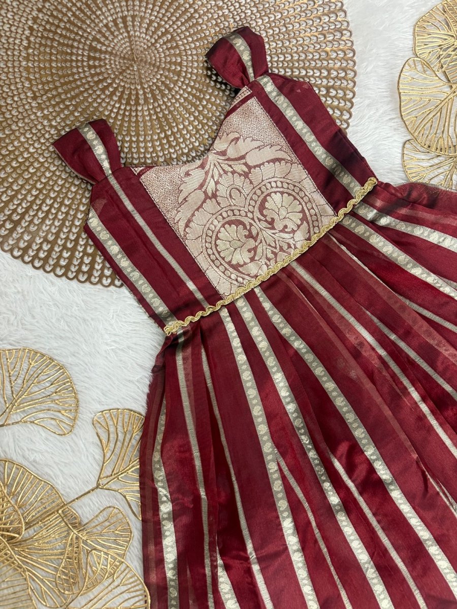 NB Raaga Maroon Frock Minipattu