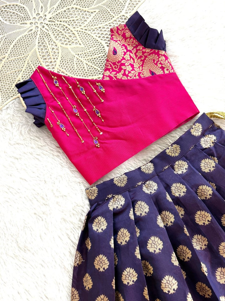 Rasya - Pink Blue Designer Minipattu
