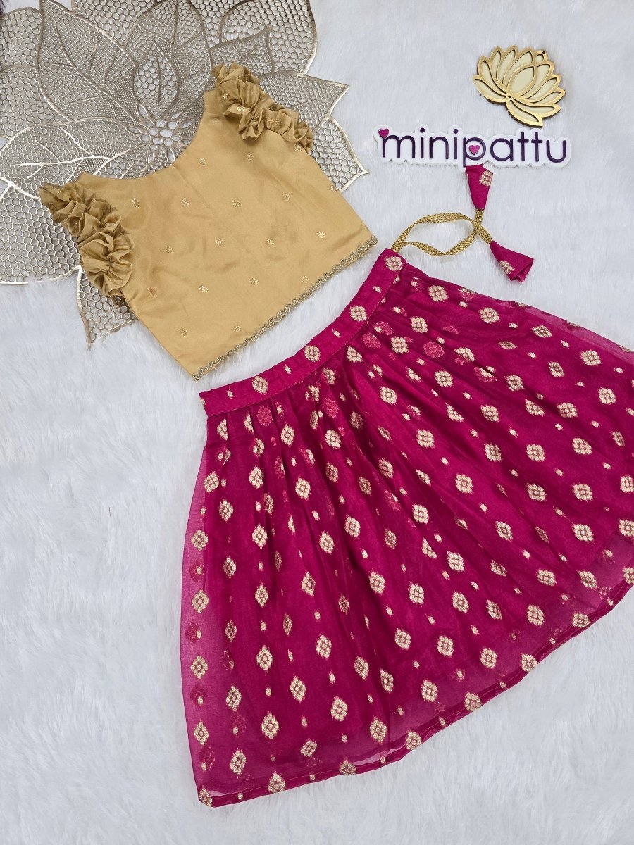 Rithanya - Gold Butta Pink Minipattu