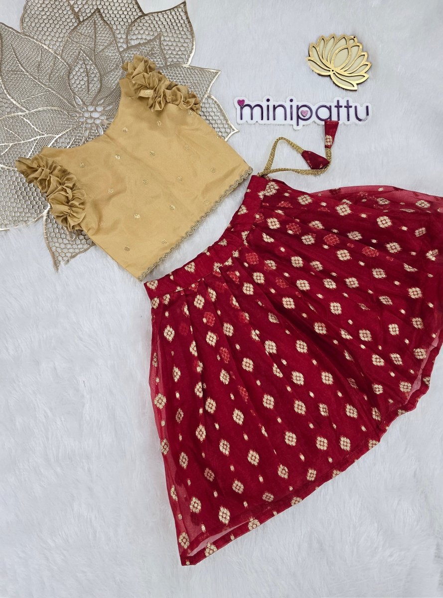 Rithanya -Gold Butta Red Minipattu