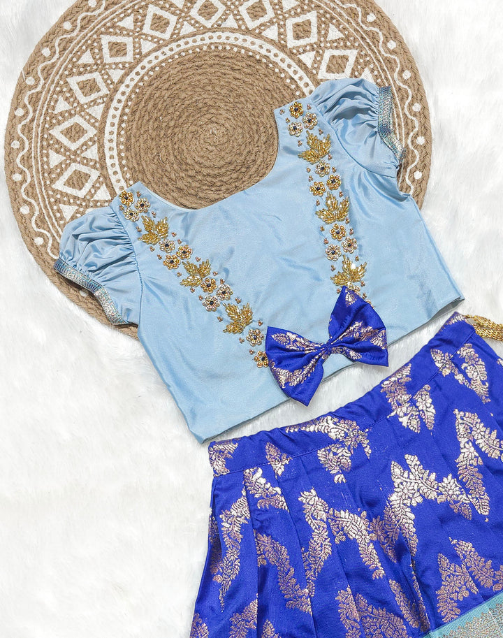 Raveena - Blue Designer Minipattu