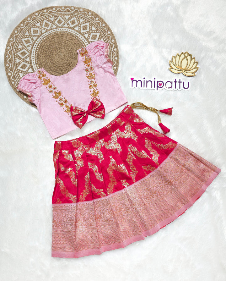 Raveena - Pink Designer Minipattu