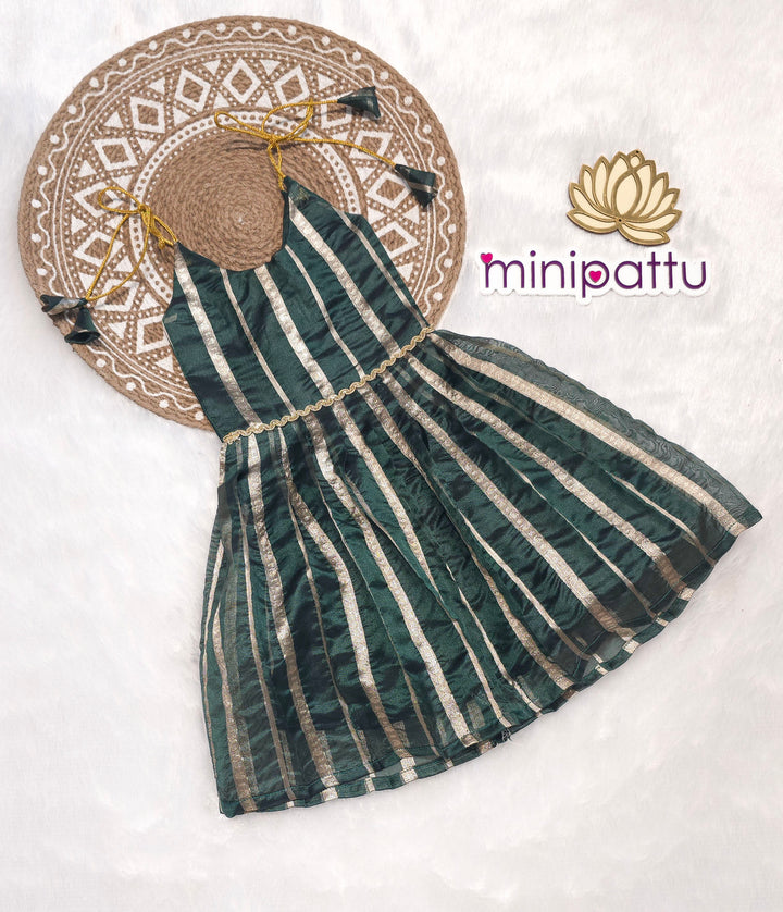Ritu - Dark Green Frock Minipattu