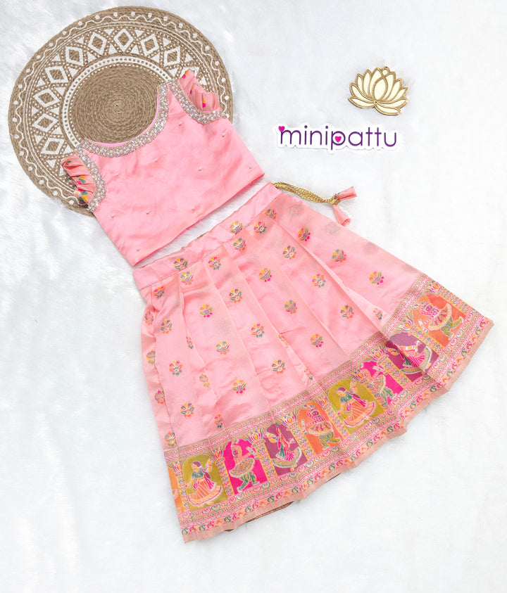 Dandiya - Pink Designer Minipattu