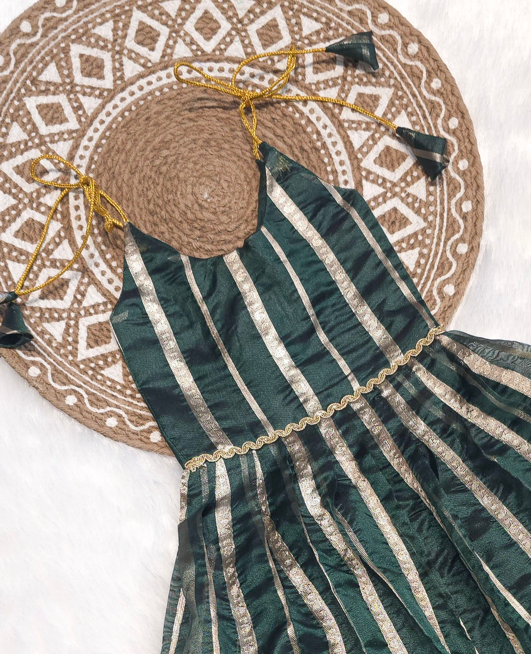 Ritu - Dark Green Frock Minipattu