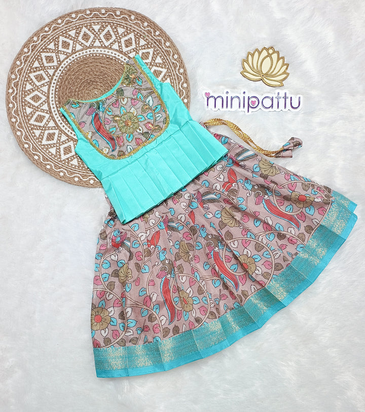 Rakshita - Turquoise Designer Minipattu