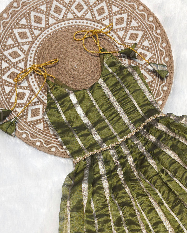 Ritu - Leaf Green Frock Minipattu
