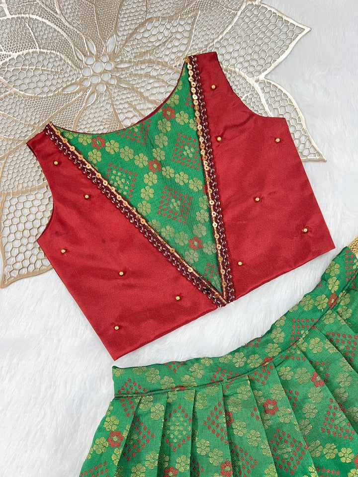NB Sasha Maroon Green Minipattu
