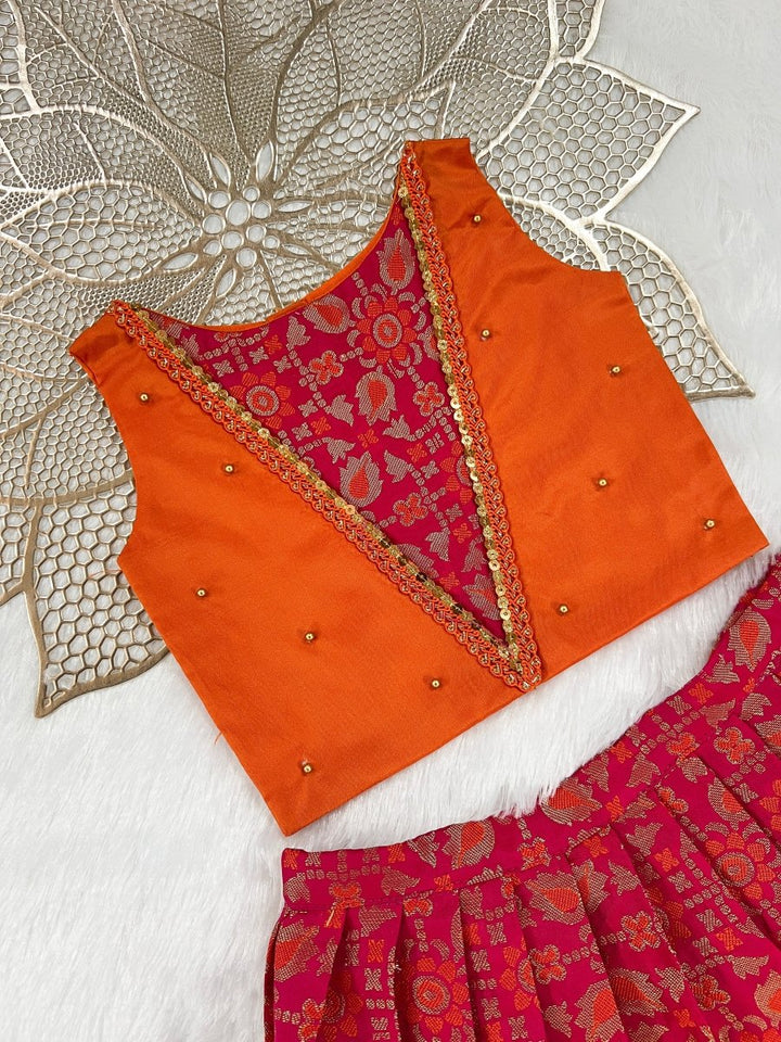 Sasha - Orange Pink Designer Minipattu