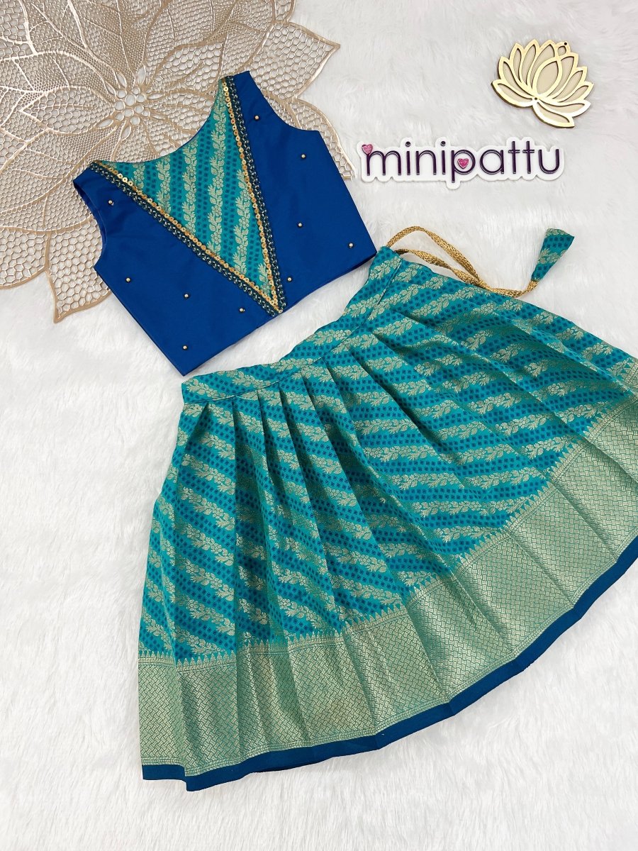 Sasha - Royal Blue Designer Minipattu