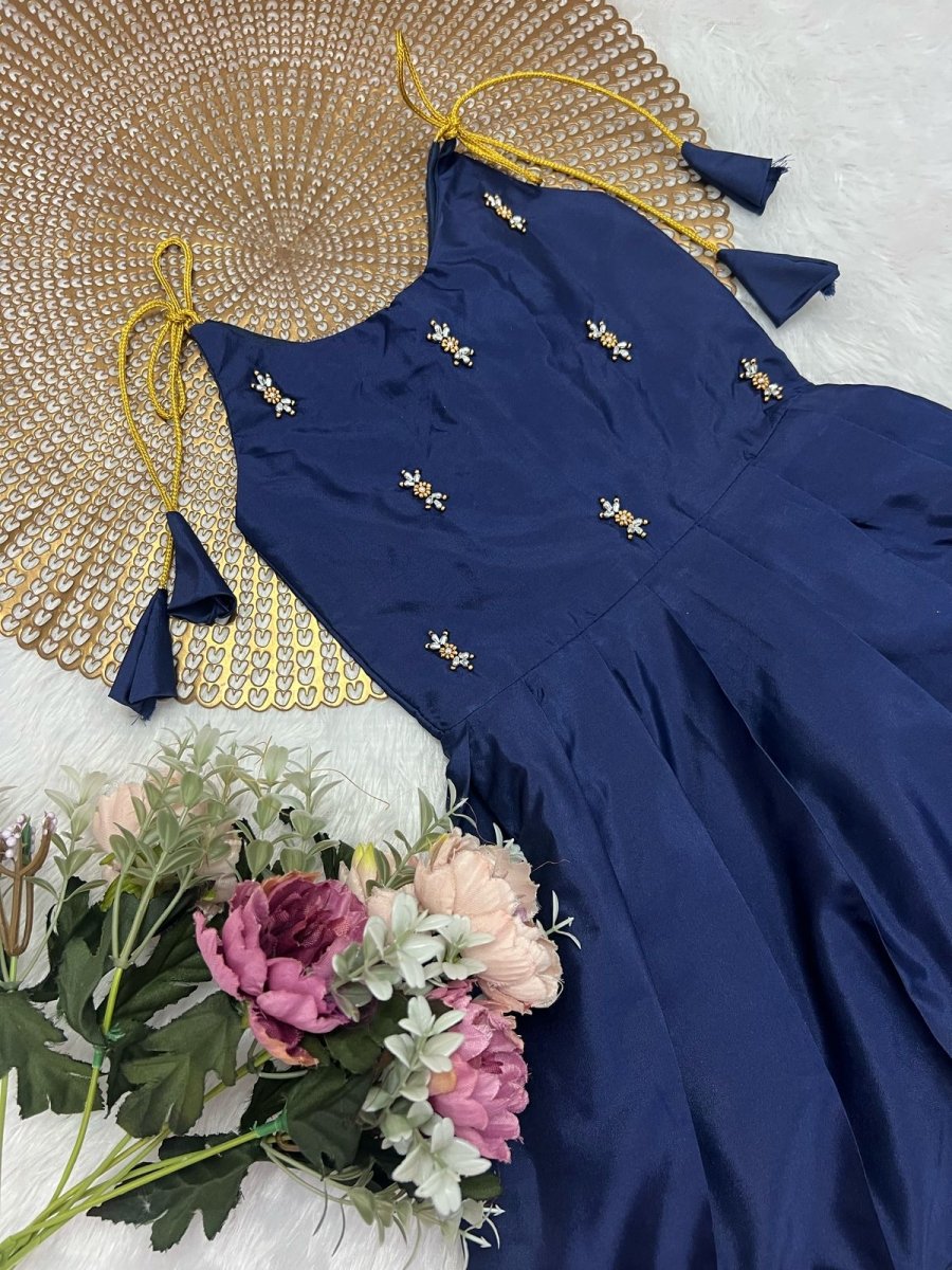 Tejas - Navy Blue Butta Frock