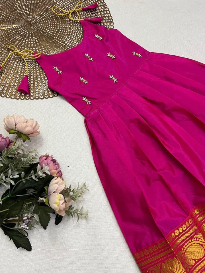 Tejas - Pink Butta Frock