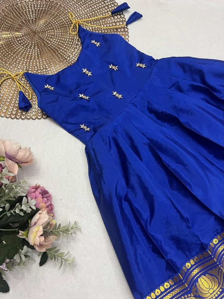 Tejas - Royal Blue Butta Frock