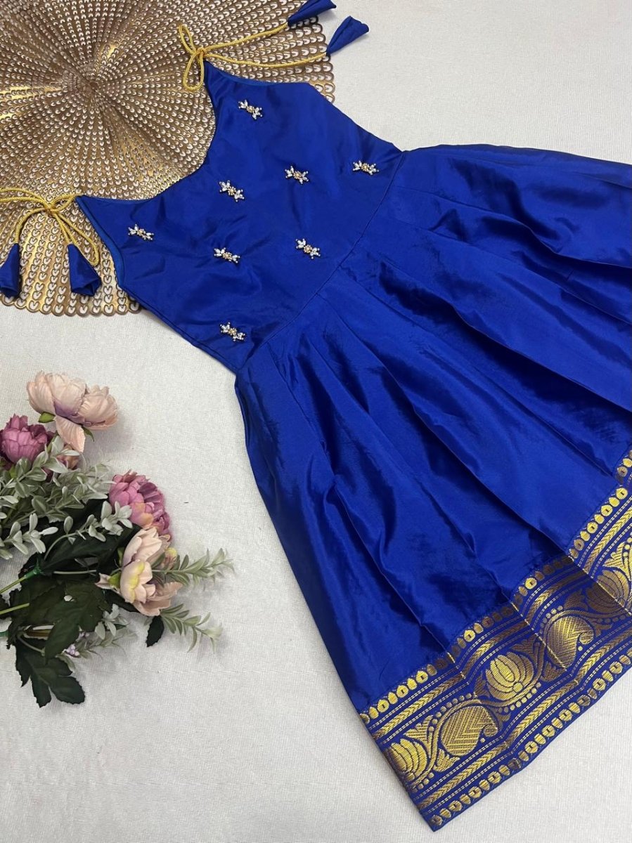 Tejas - Royal Blue Butta Frock
