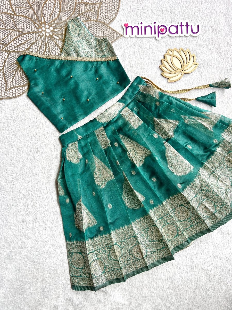 Thooriga - Teal Designer Minipattu