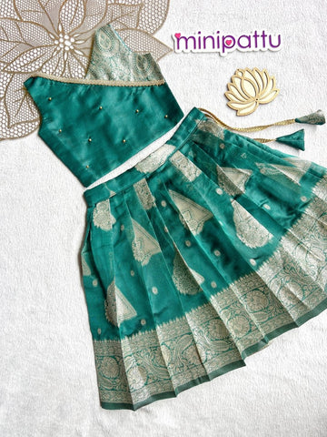 Thooriga - Teal Designer Minipattu