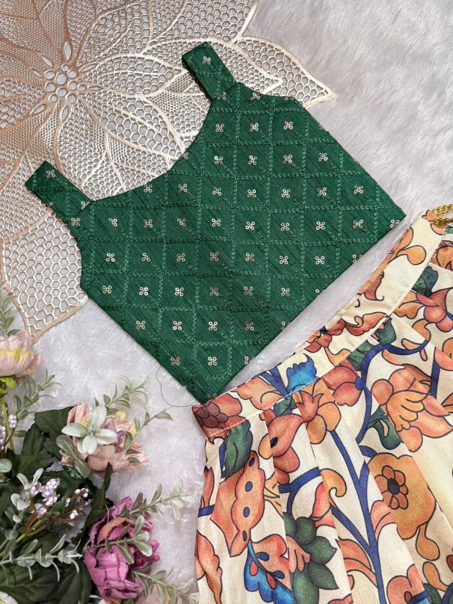 Vriksha - Green Kalamkari Minipattu